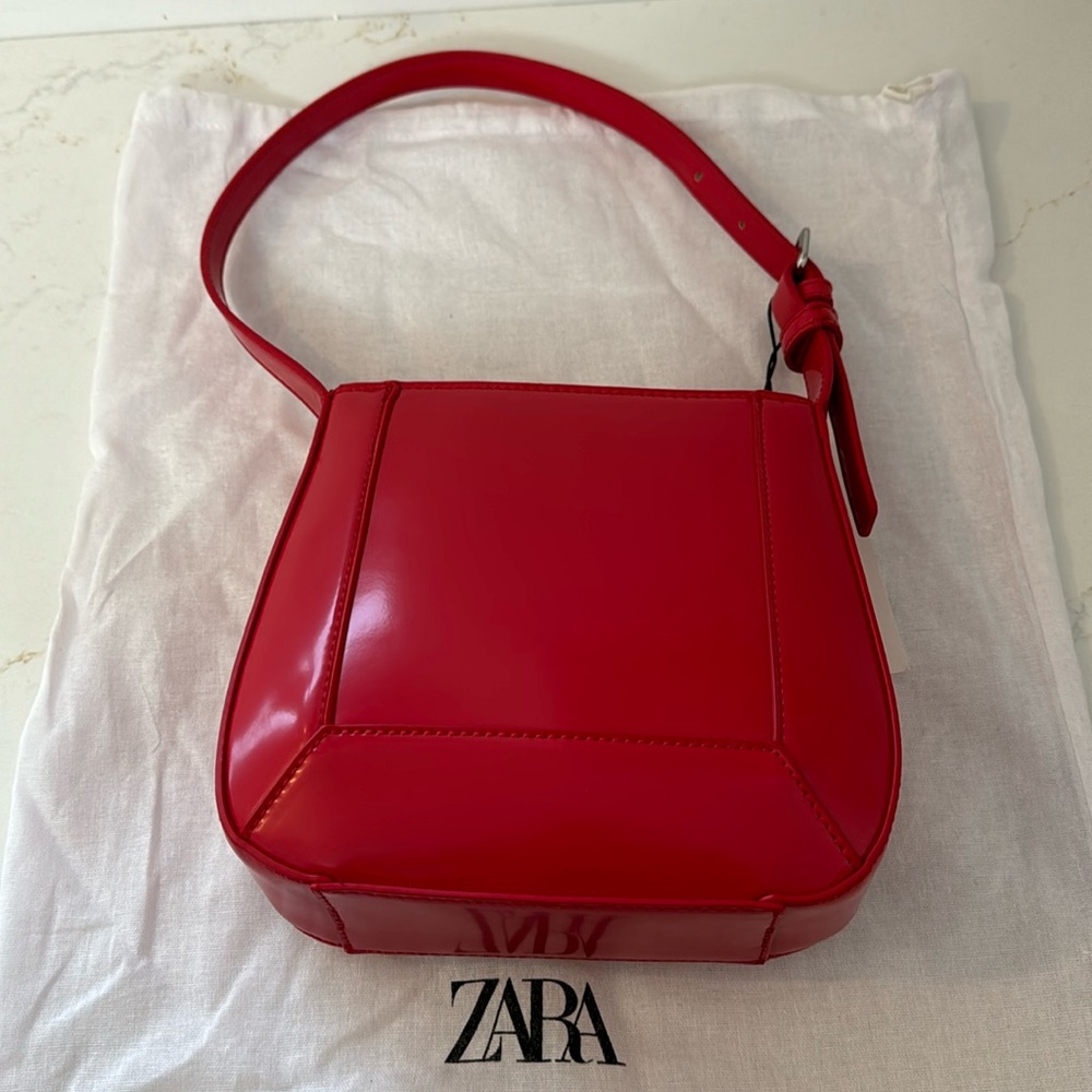 Zara Red Sleek Handbag ♥️
